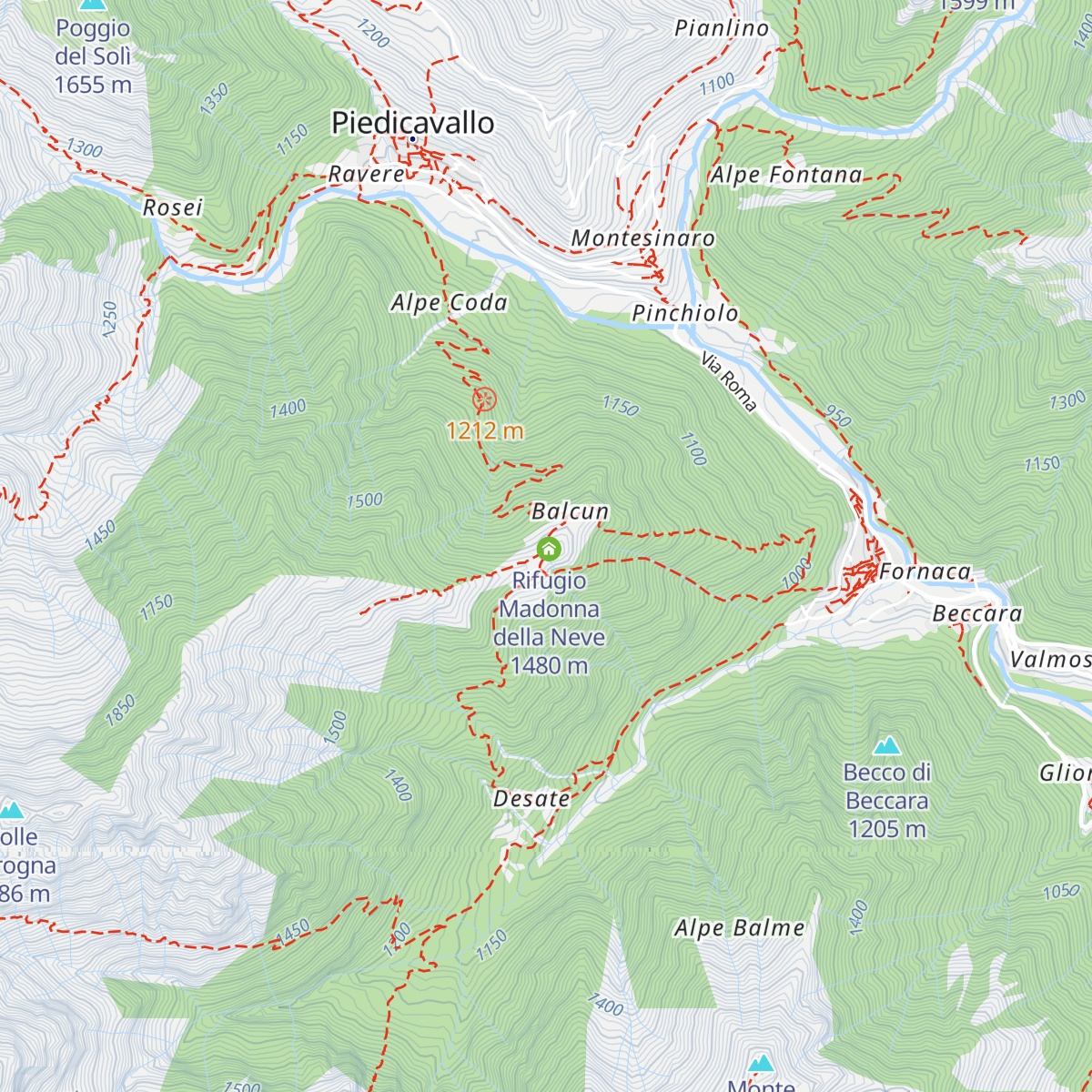 Rifugio Selle di Rosazza map