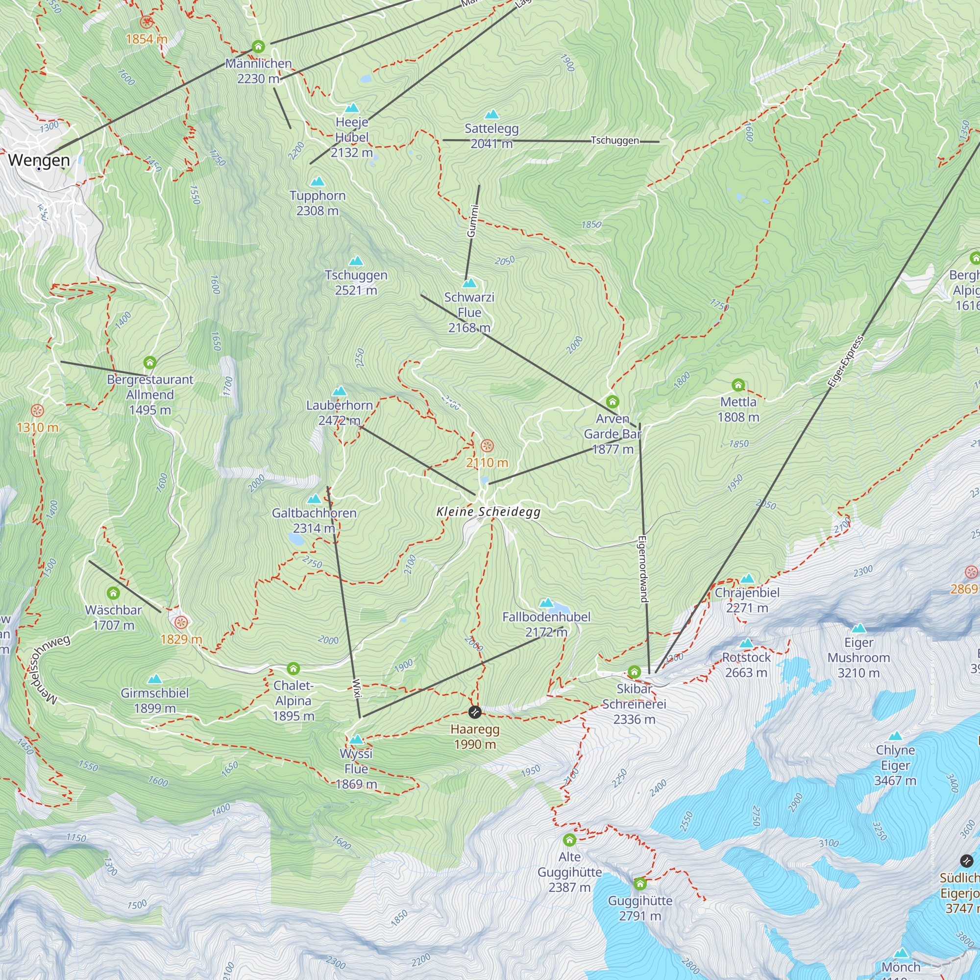 Restaurant Eigernordwand map