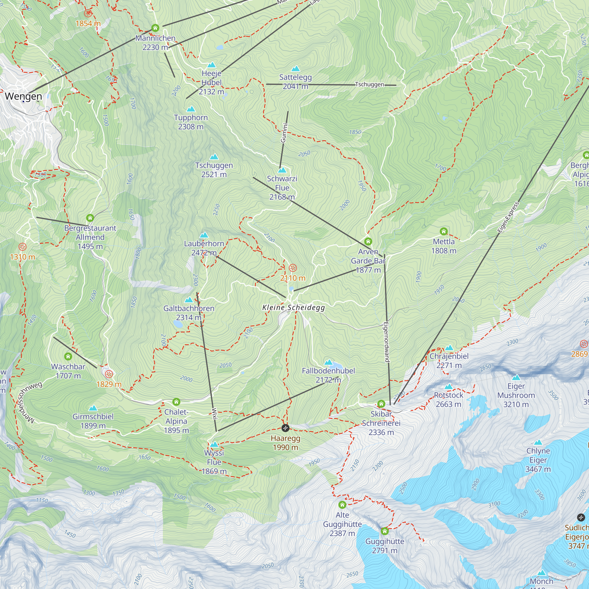 Restaurant Eigernordwand map