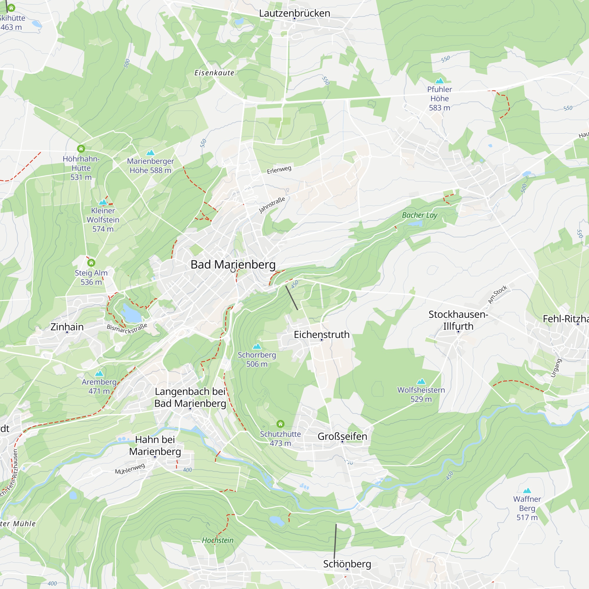 Skihütte Schorrberg map