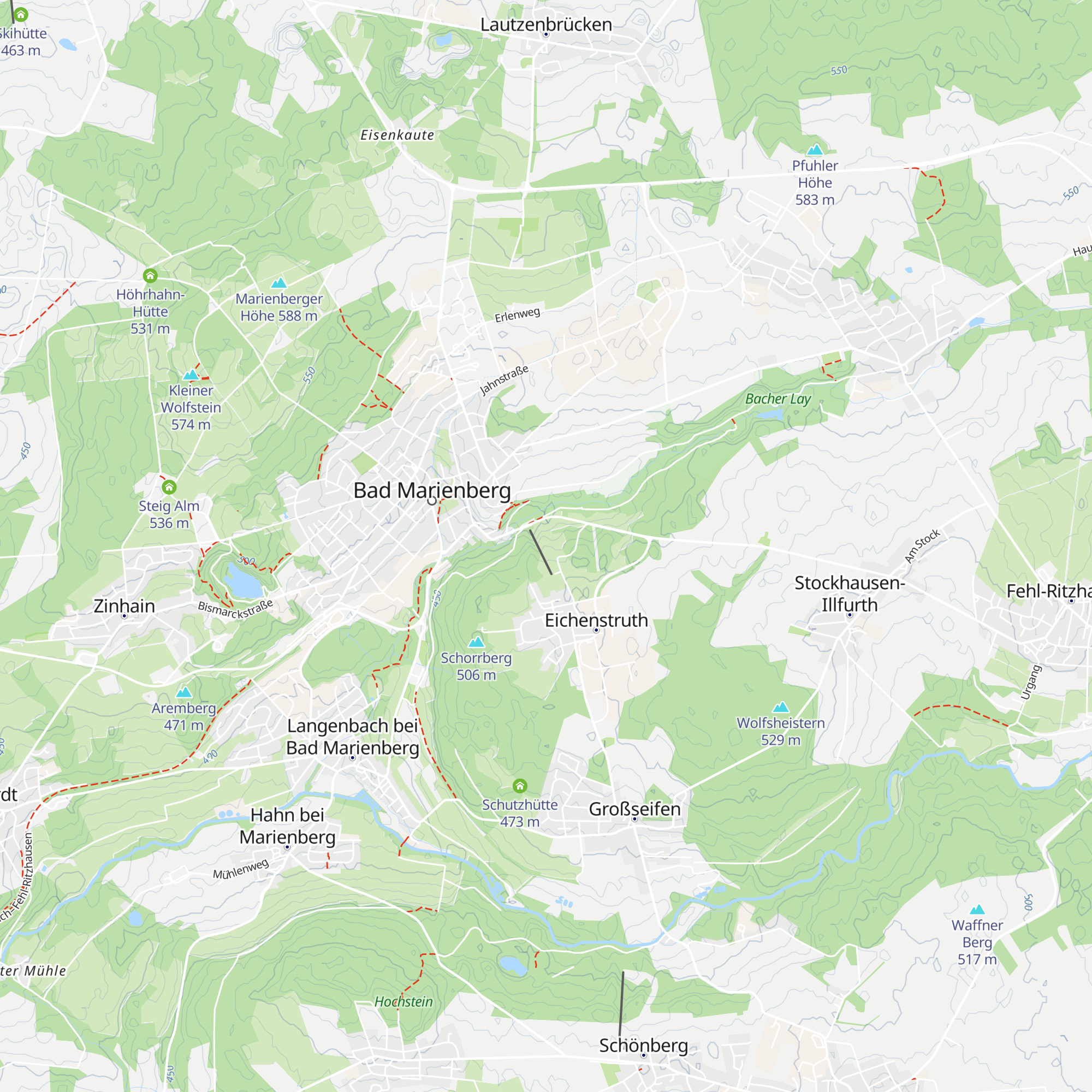 Skihütte Schorrberg map