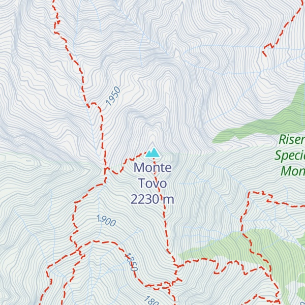 Map of Monte Tovo