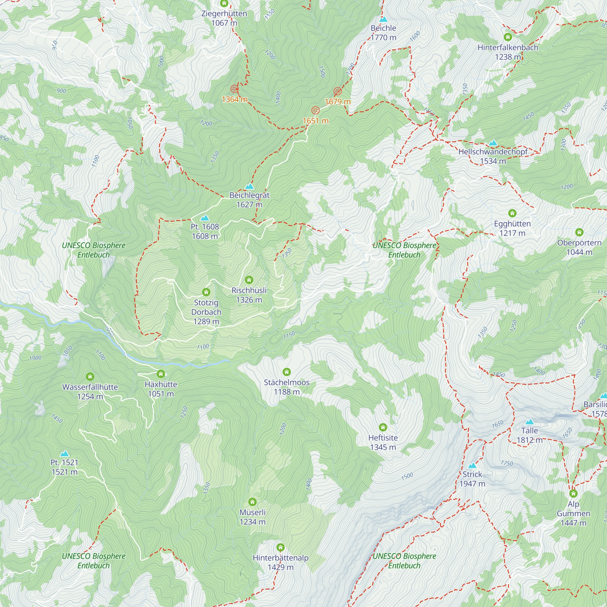 Untermueshütten map