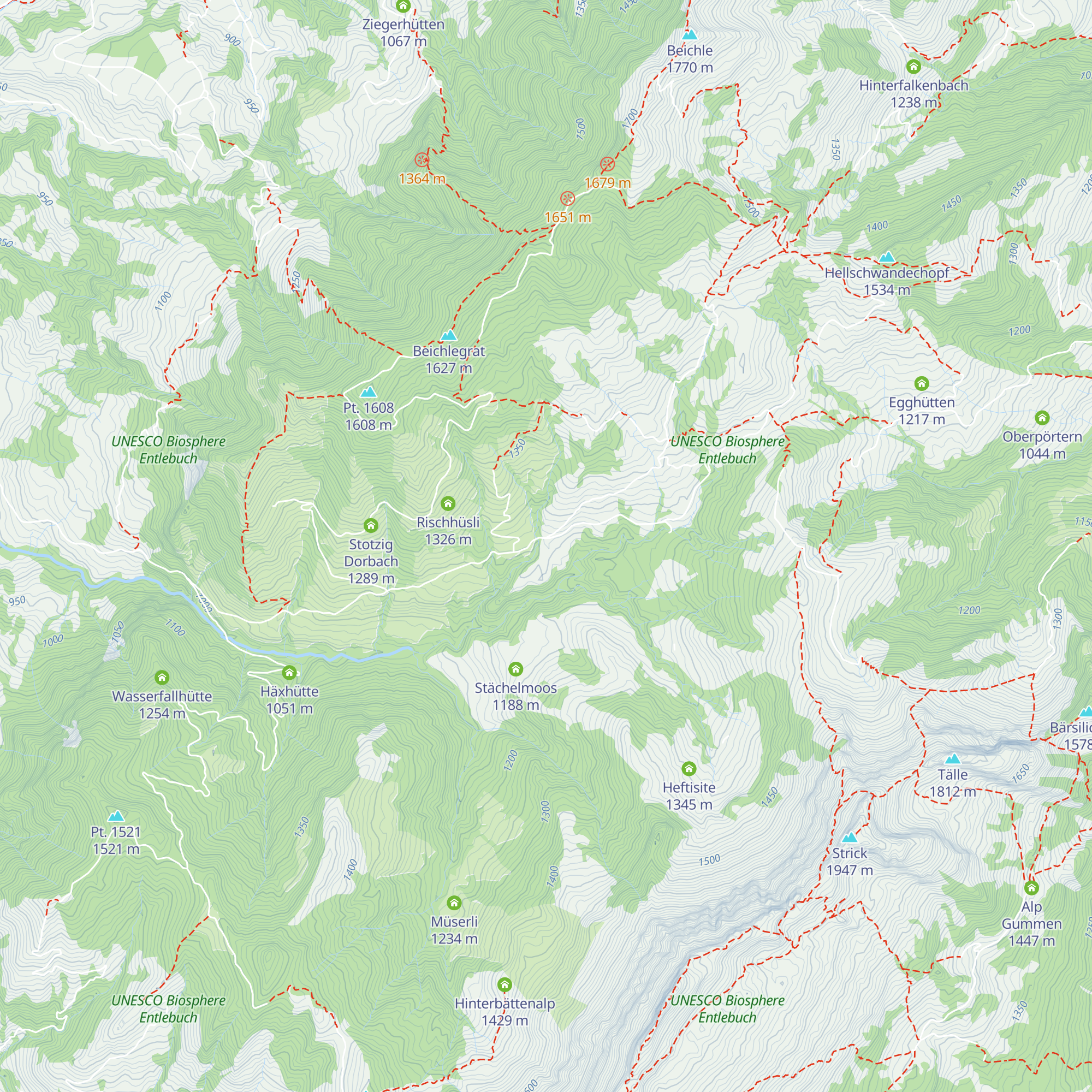 Untermueshütten map