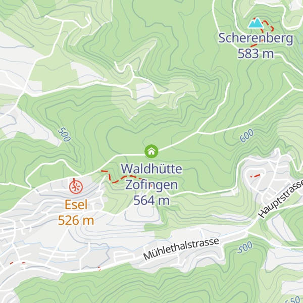Map of Waldhütte Zofingen