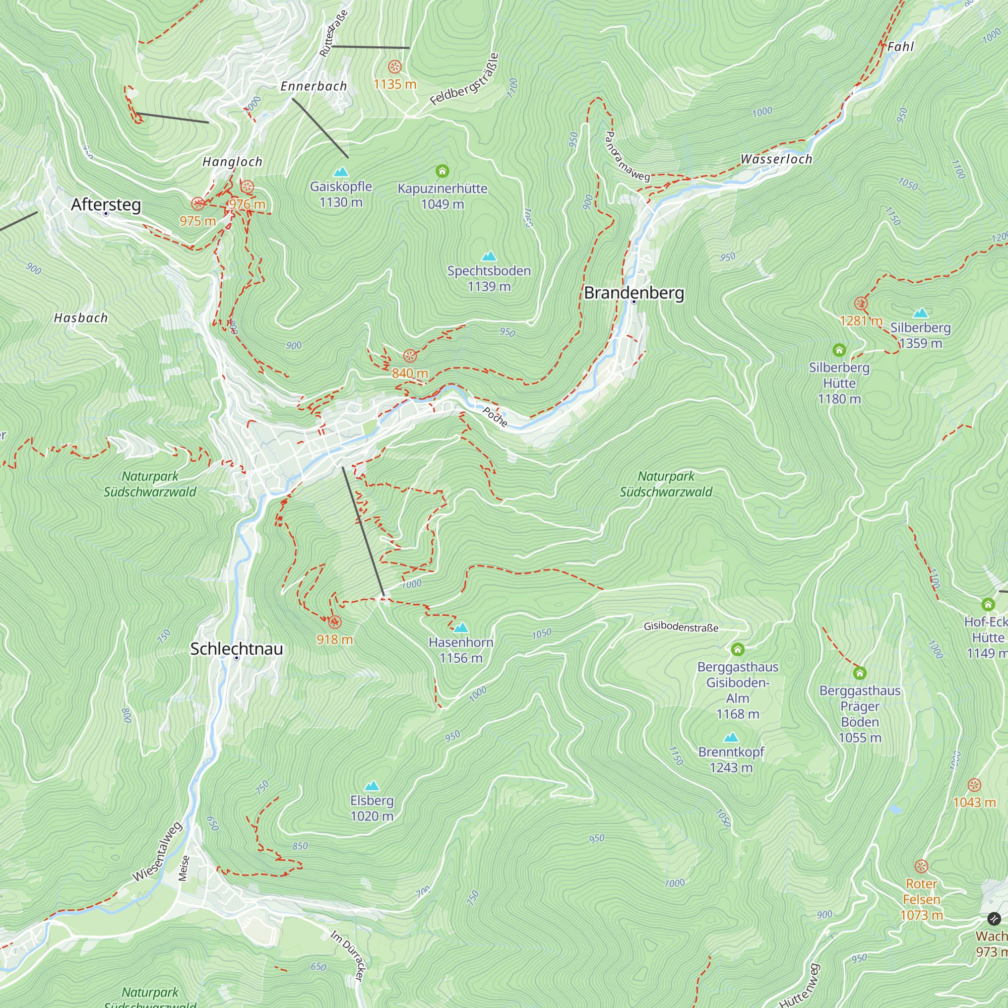 Schutzhütte am Mausboden map