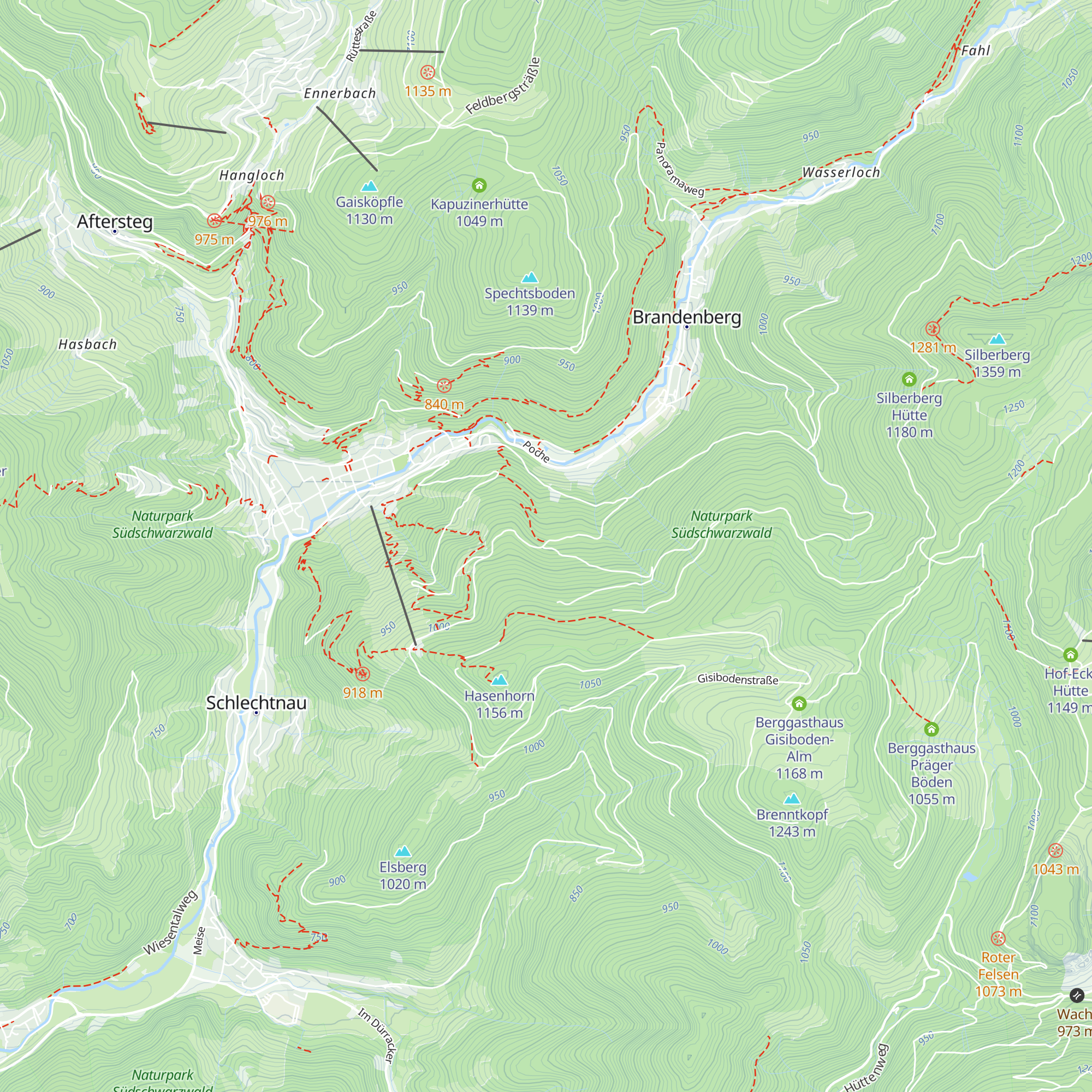 Schutzhütte am Mausboden map