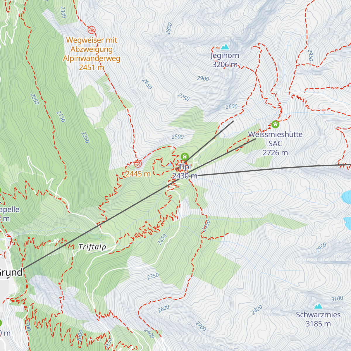 Bergrestaurant Kreuzboden map
