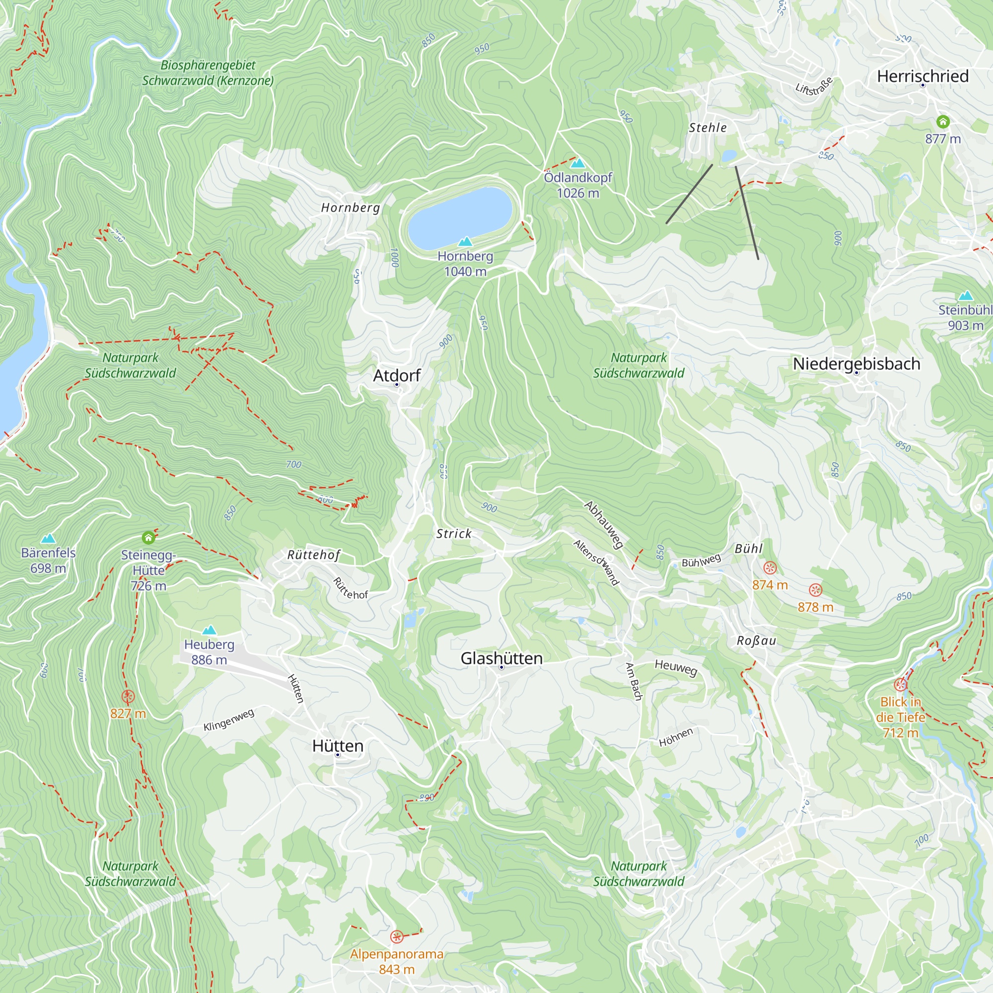 Naturfreundehaus Hotzenwald map
