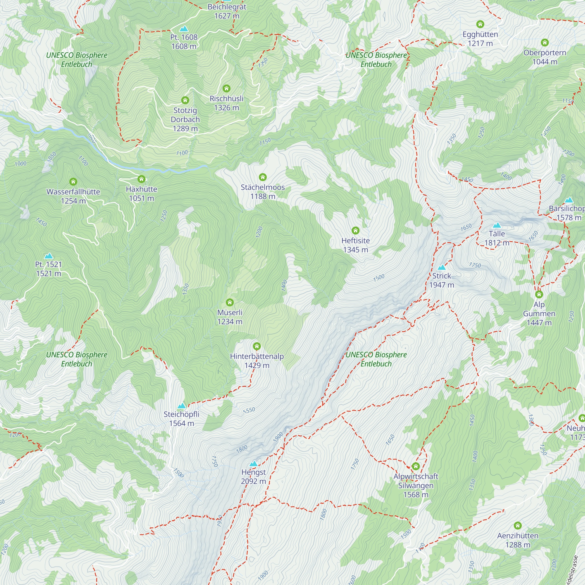 Vorderbättenalp map