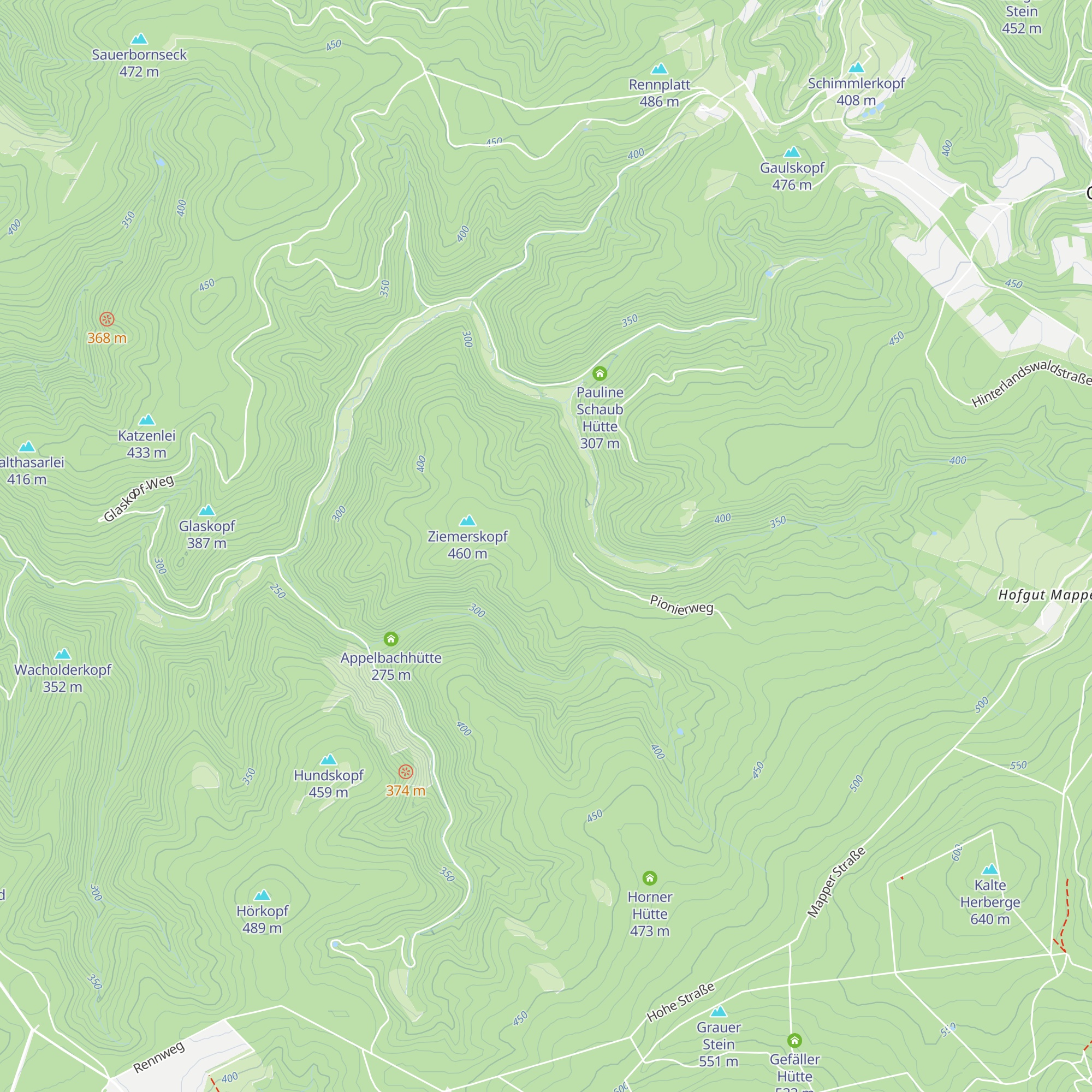 Lenz-Hütte map