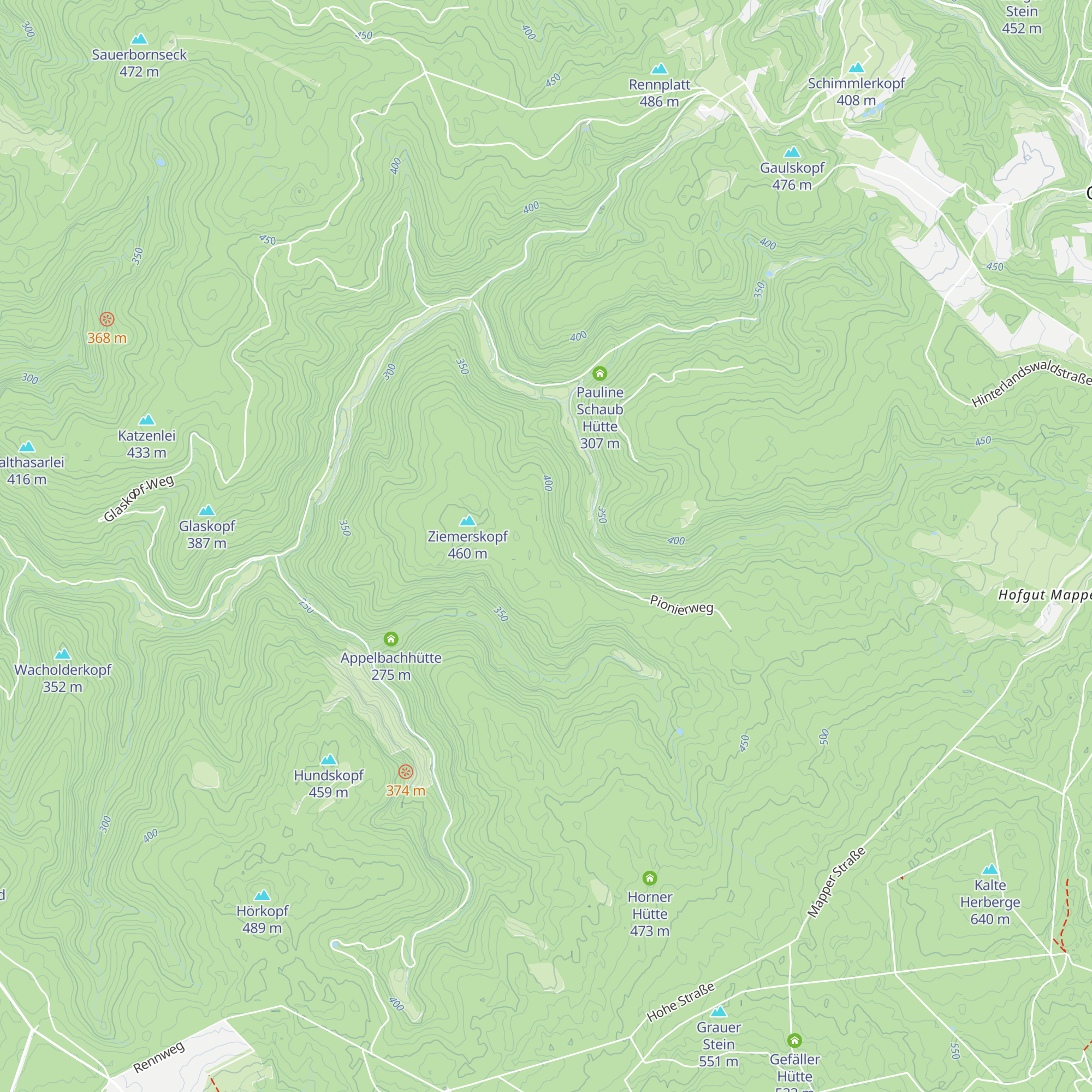 Lenz-Hütte map