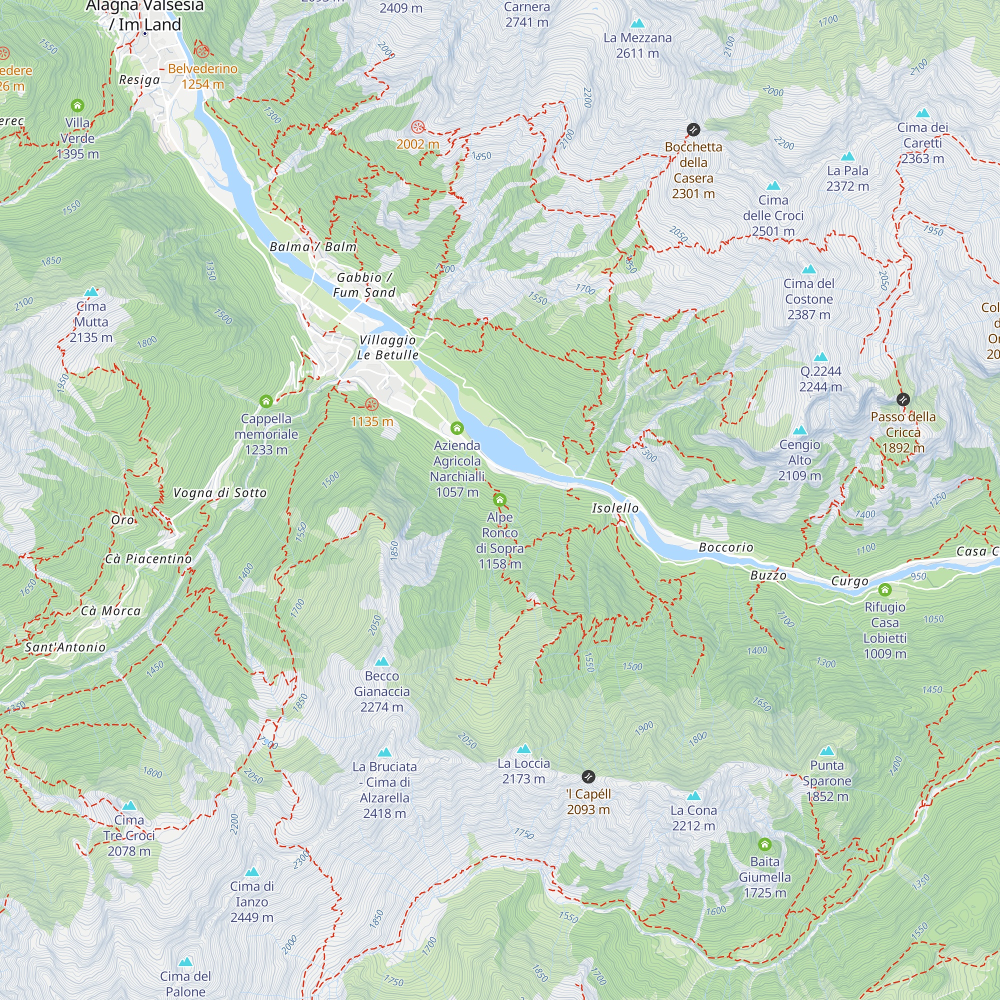 Alpe Ronco di Sopra map