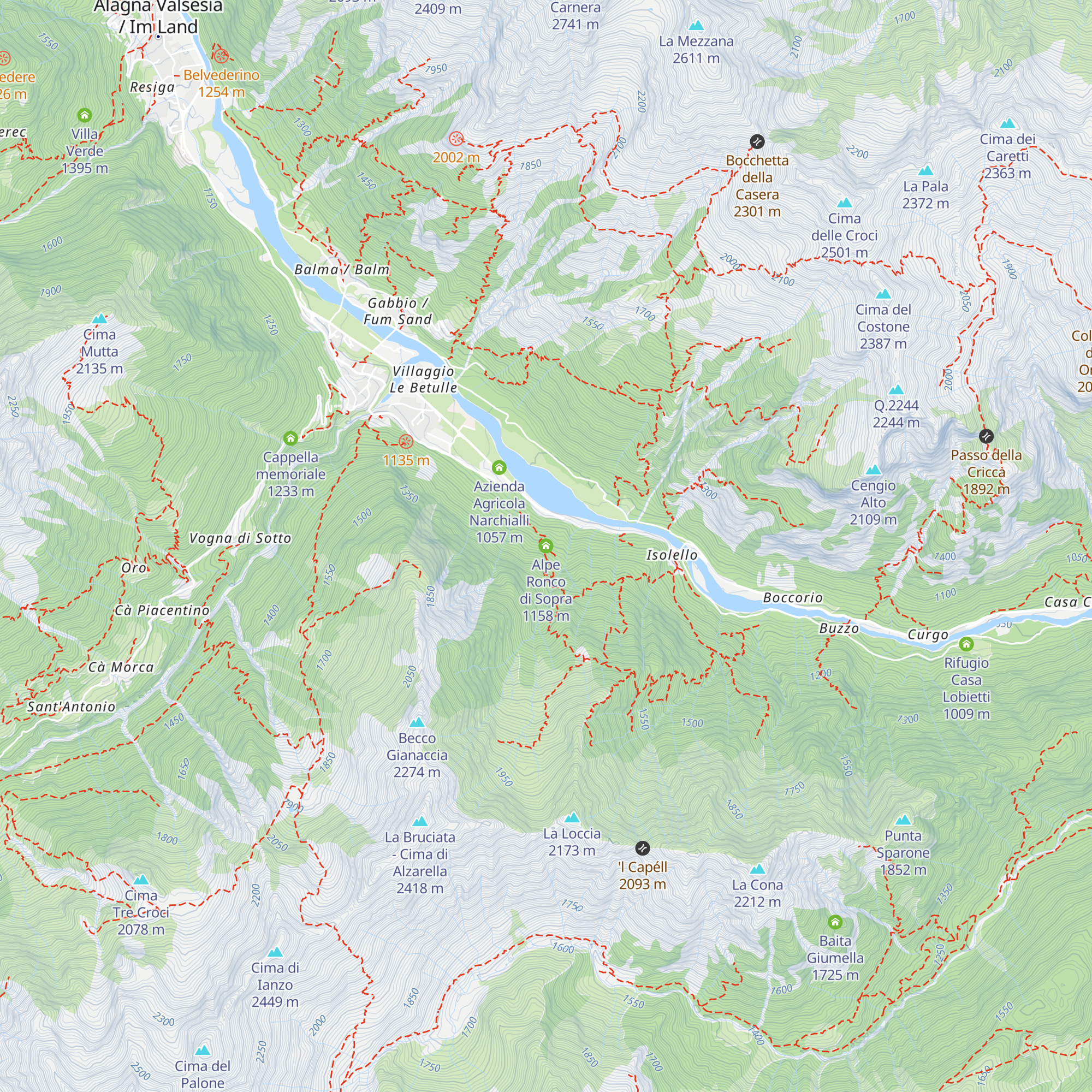 Alpe Ronco di Sopra map