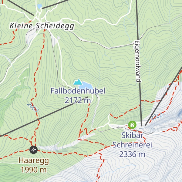 Map of Erlebnishaus Eiger-Nordwand