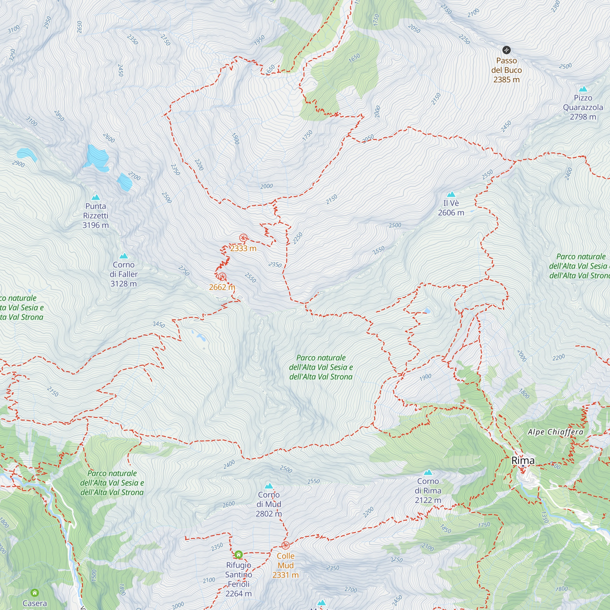 Rifugio Axerio map
