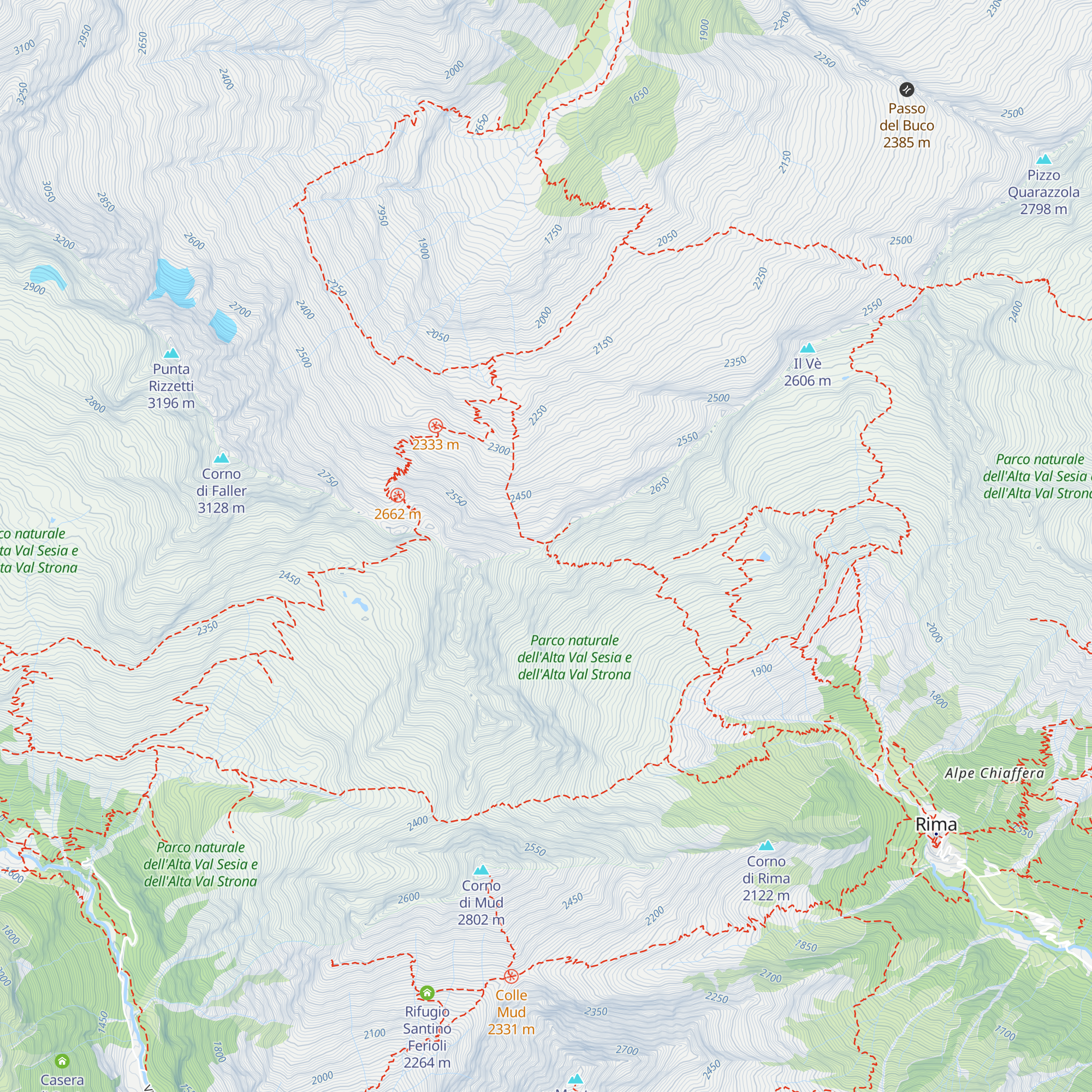 Rifugio Axerio map
