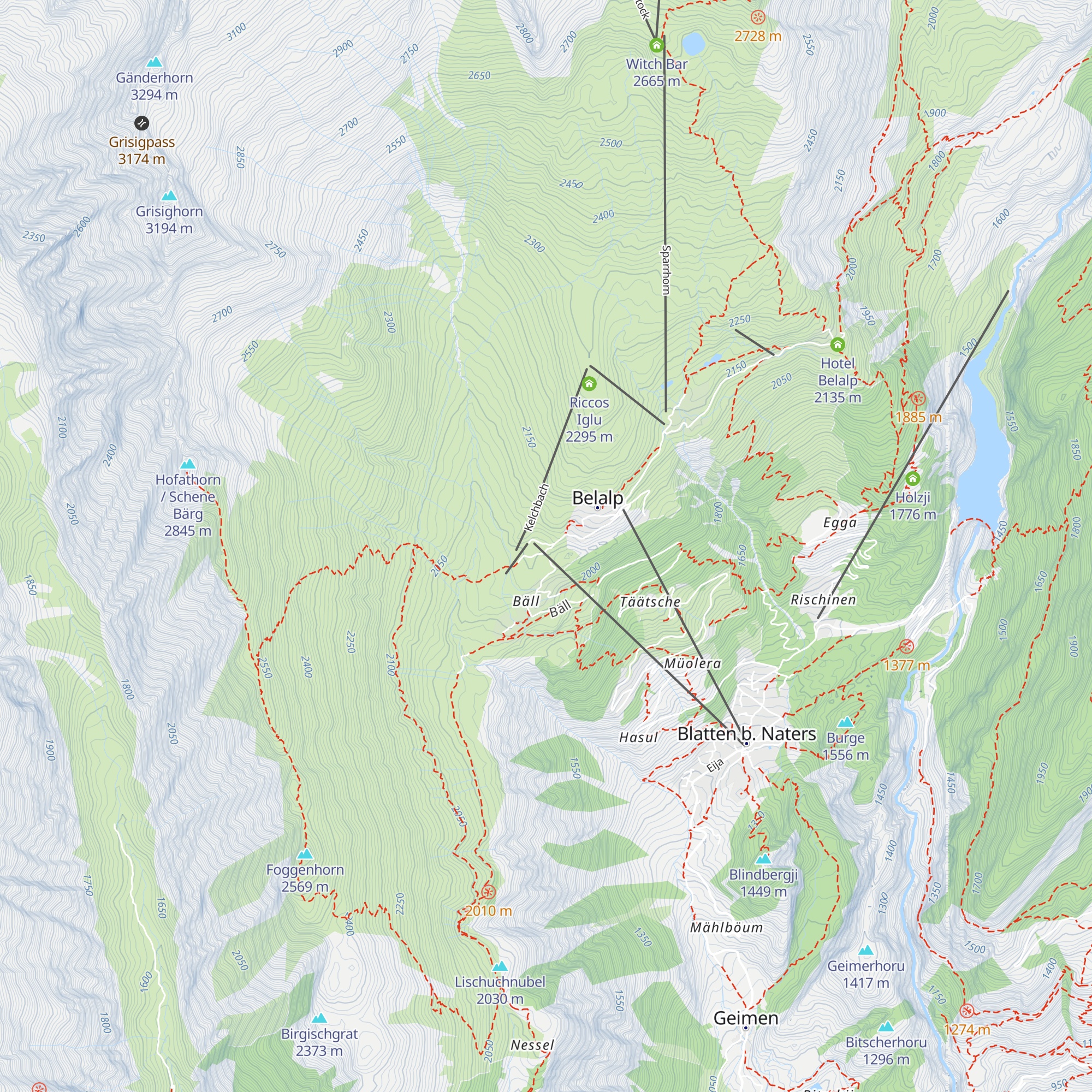 Pizzeria Chalet Sepp map