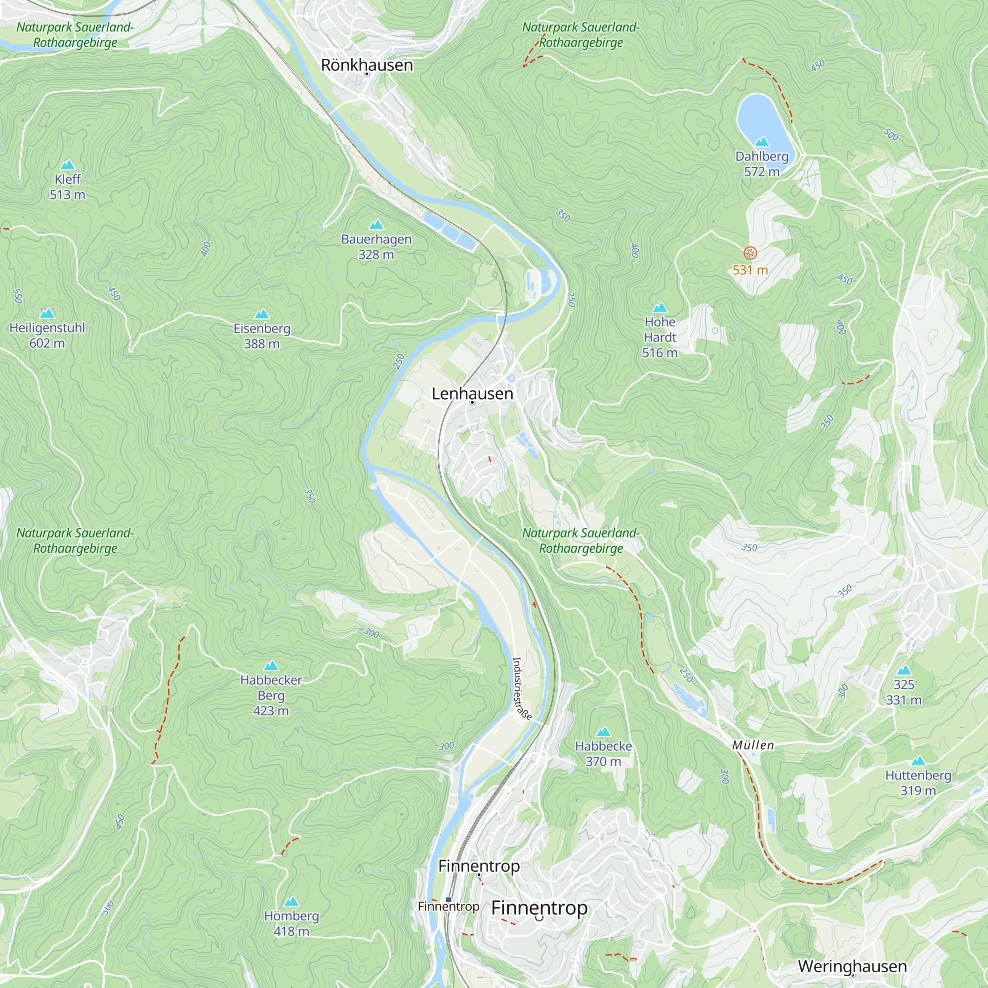 SGV Hütte Lenhausen map