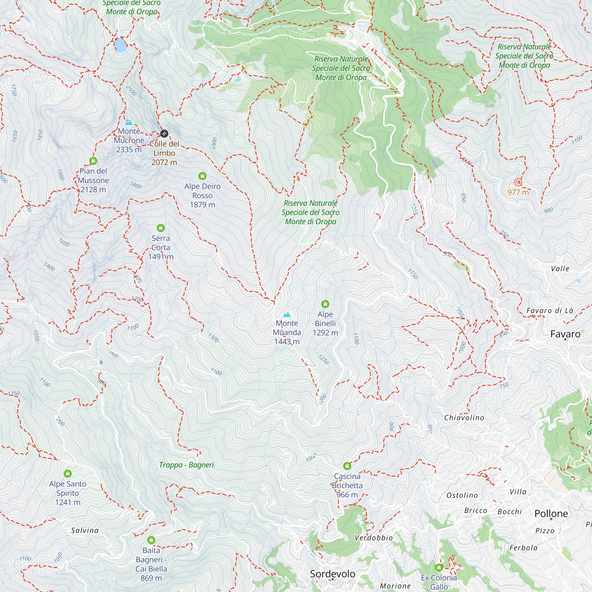 Alpe Vittoria map