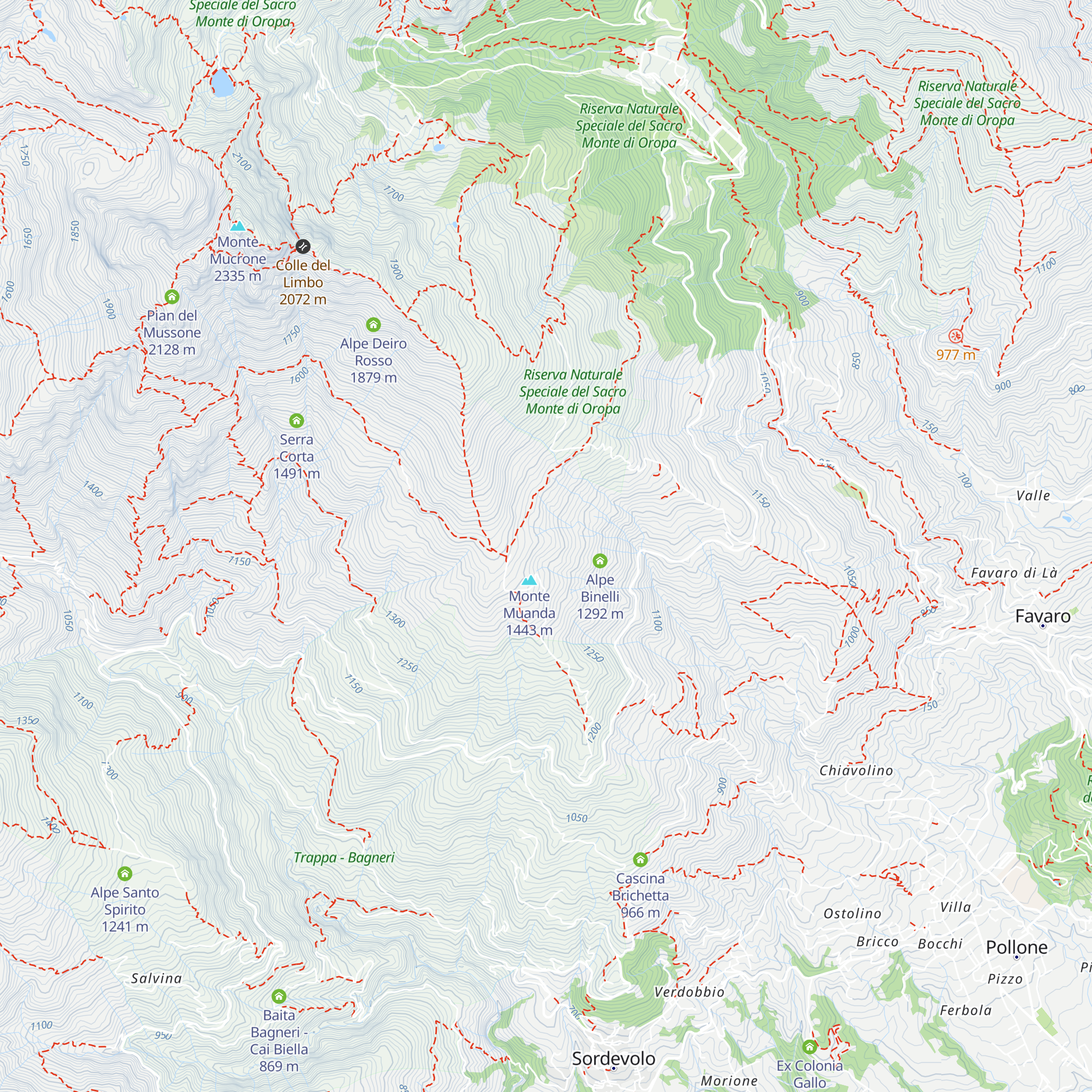 Alpe Vittoria map