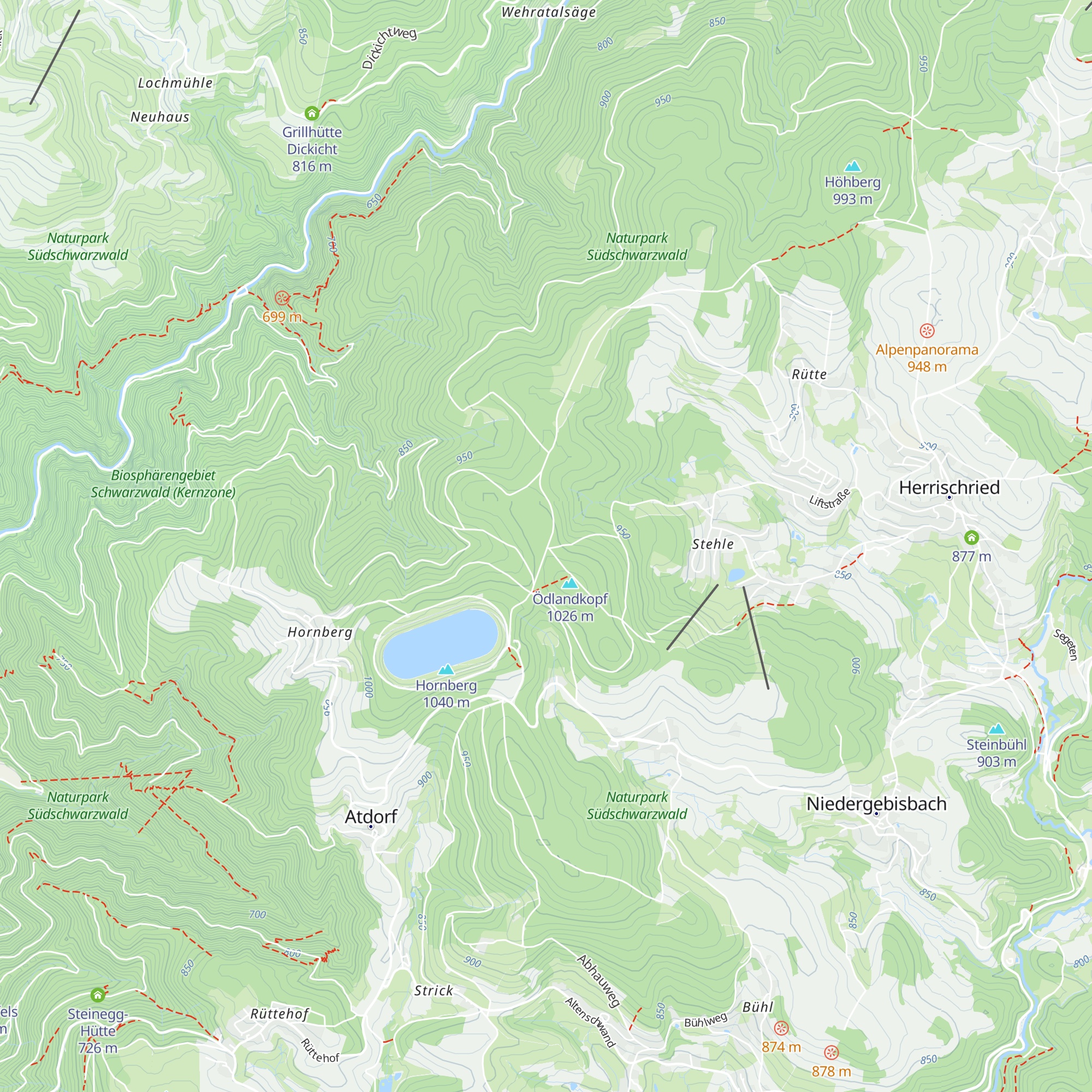 Ödlandhütte map