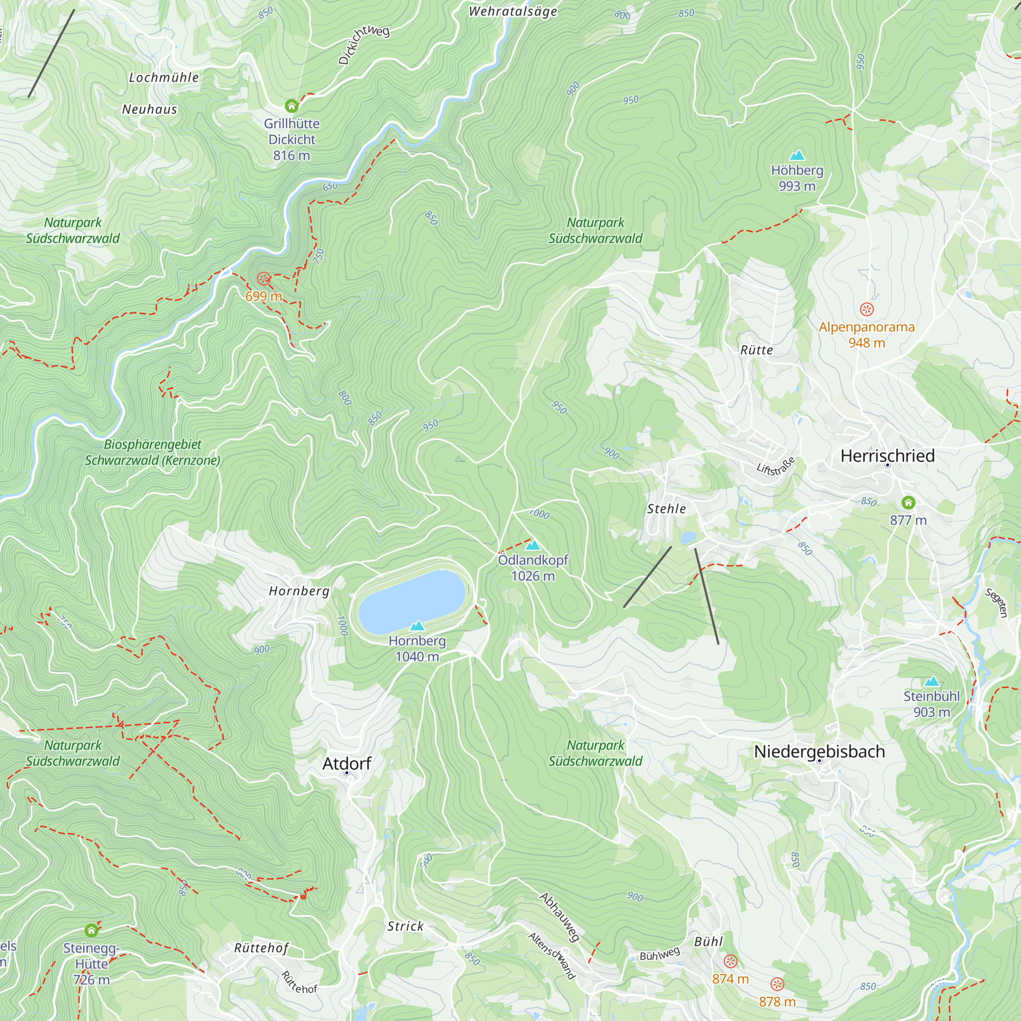Ödlandhütte map
