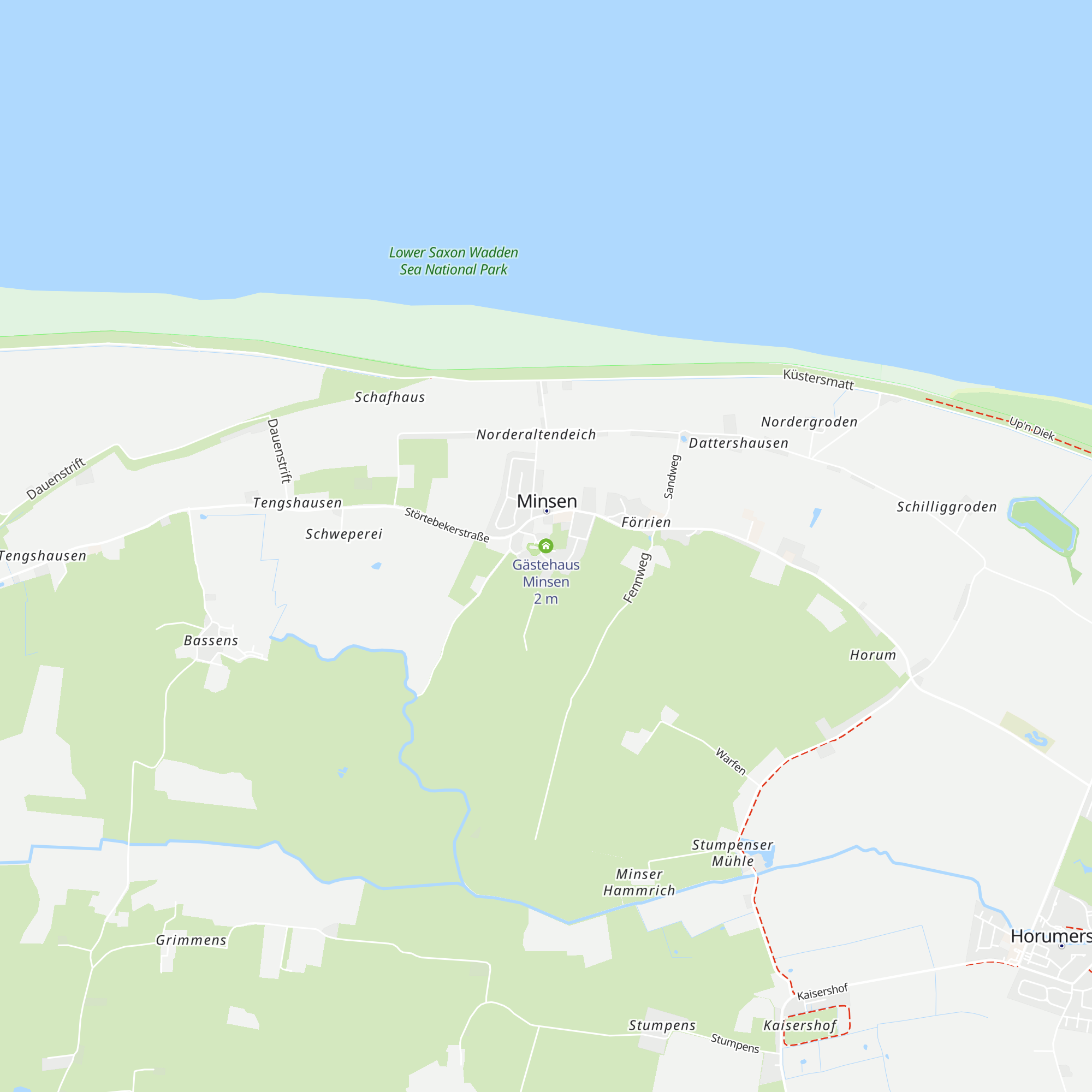 Gästehaus Minsen map