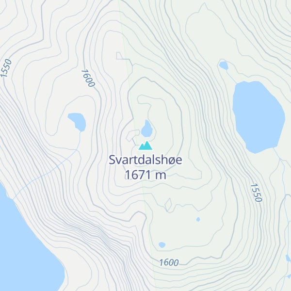 Map of Svartdalshøe