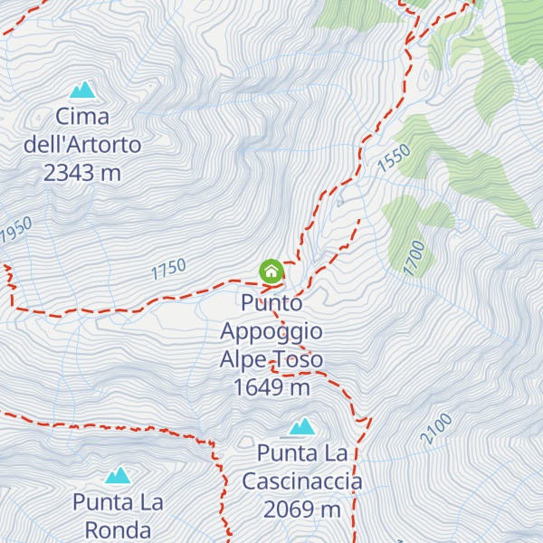 Map of Punto Appoggio Alpe Toso