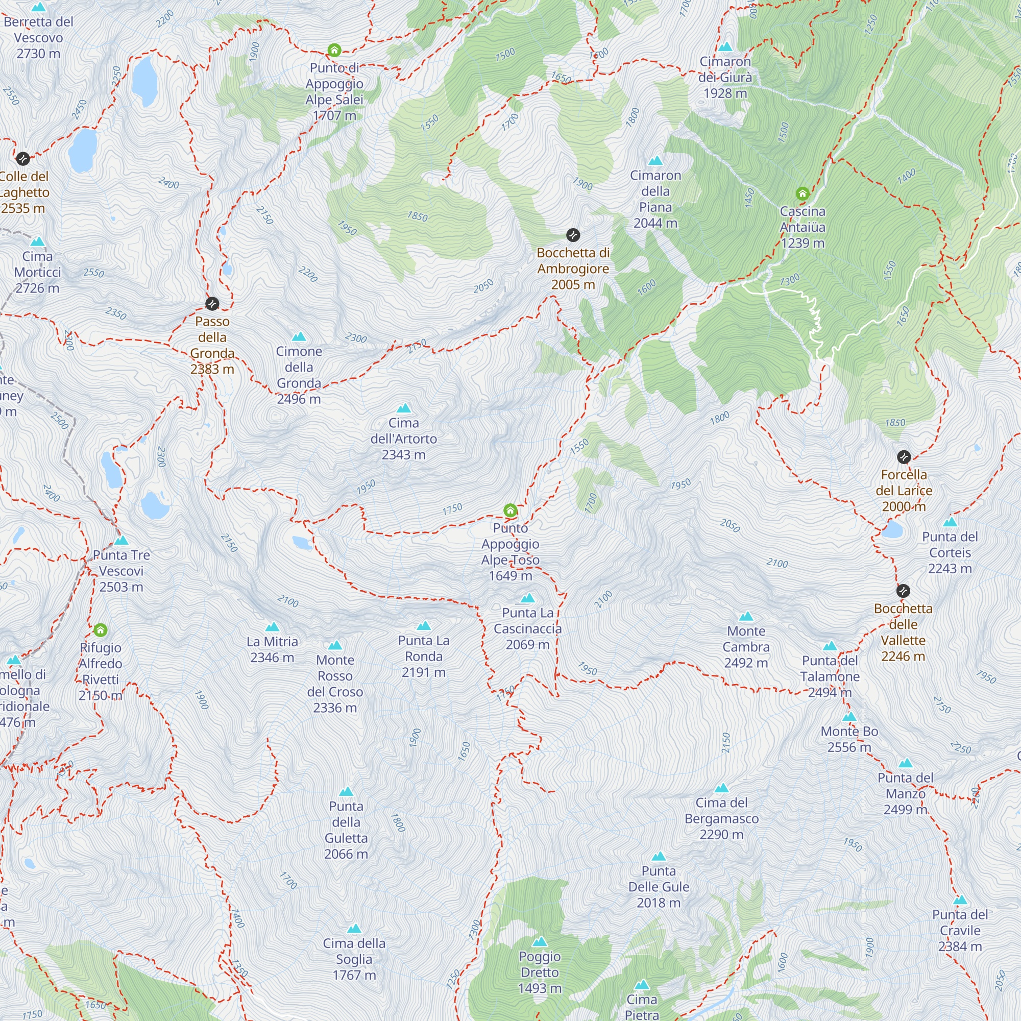 Punto Appoggio Alpe Toso map