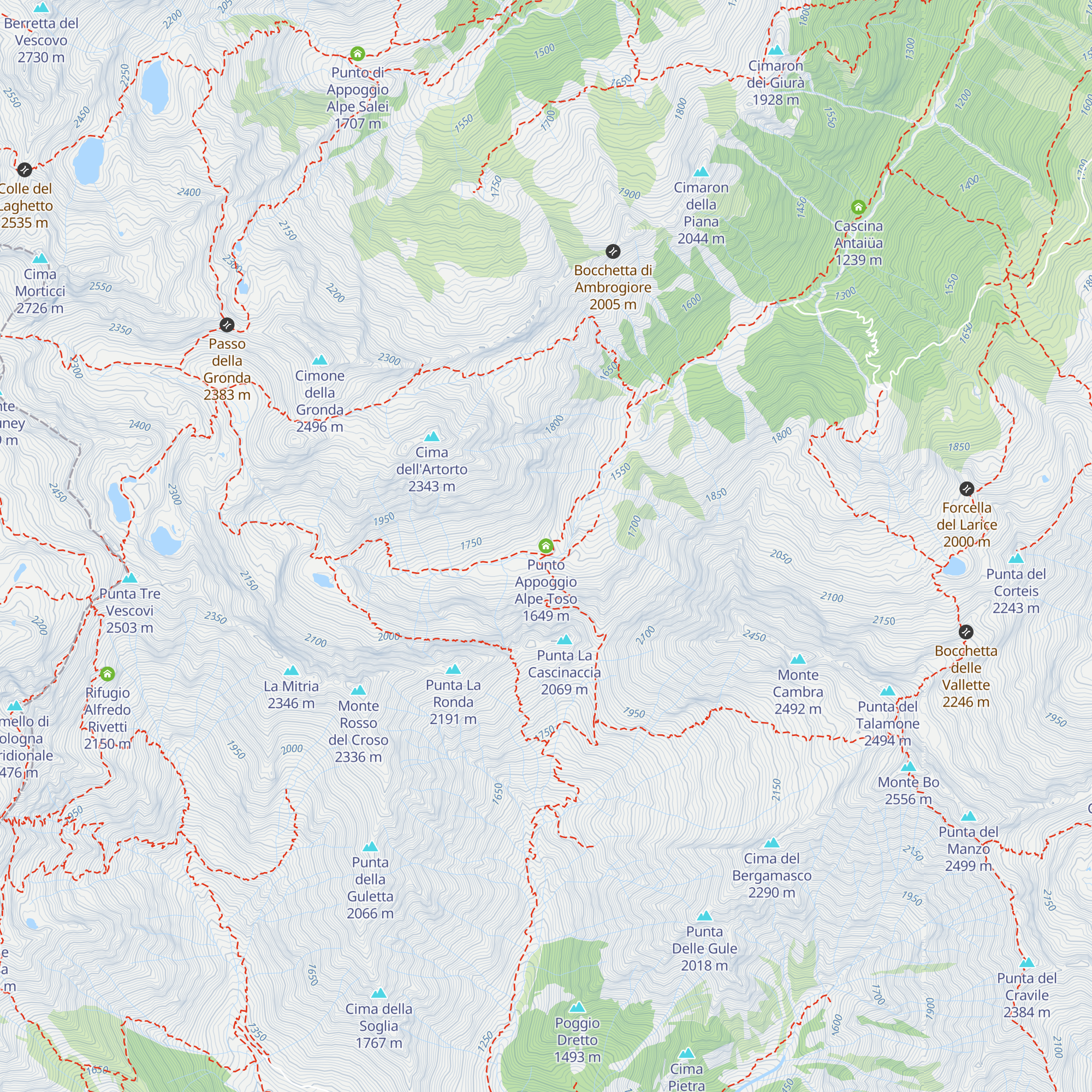 Punto Appoggio Alpe Toso map