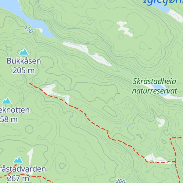 Map of Bjønneholheia