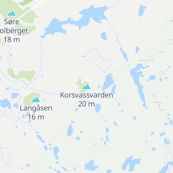 Map of Korsvassvarden