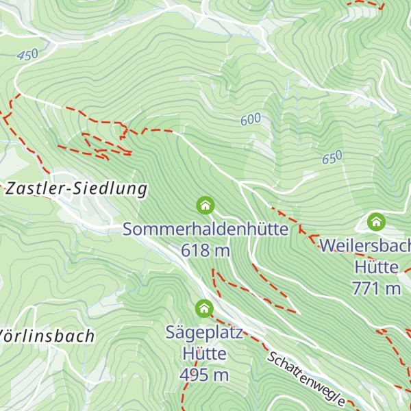 Map of Sommerhaldenhütte