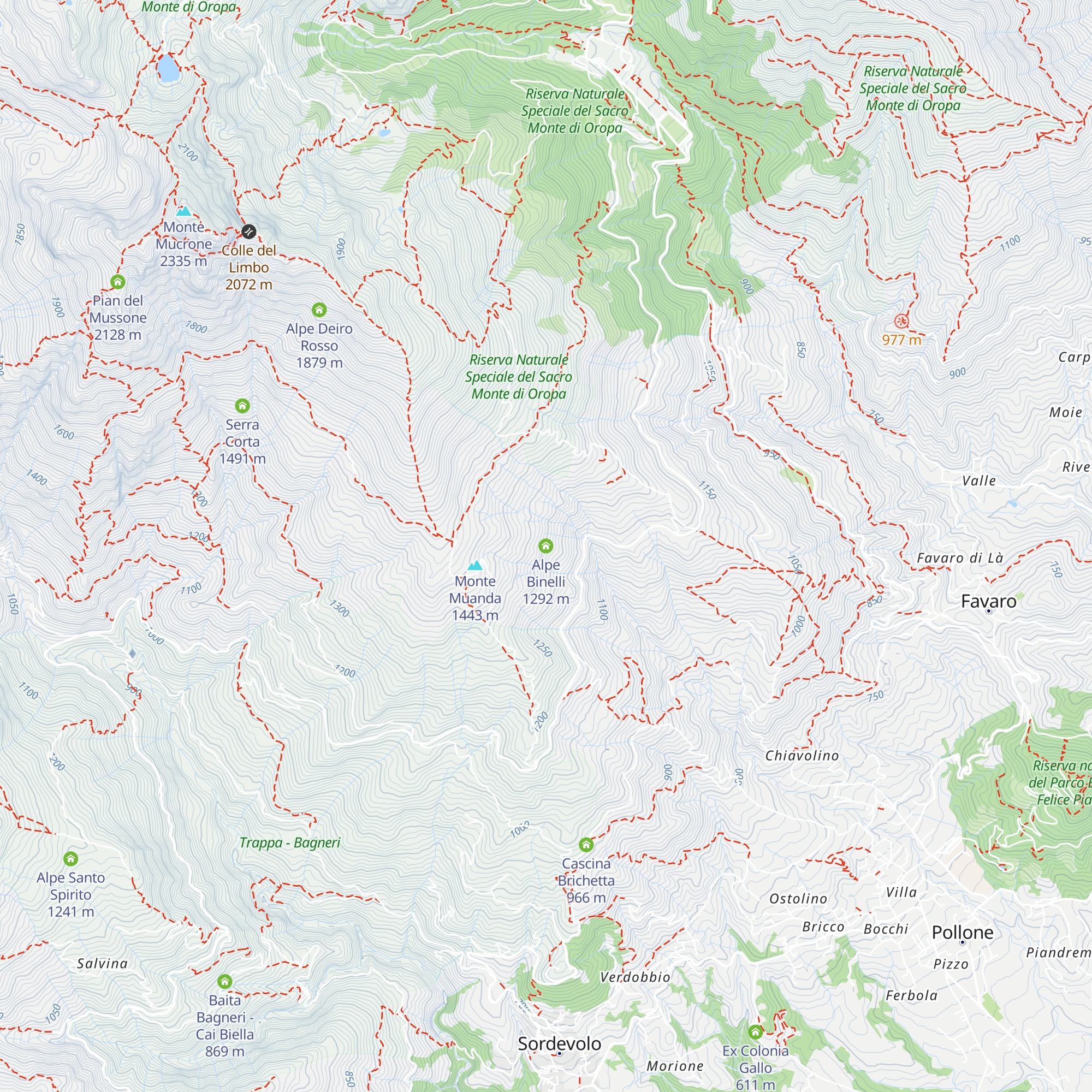 Alpe Binelli map