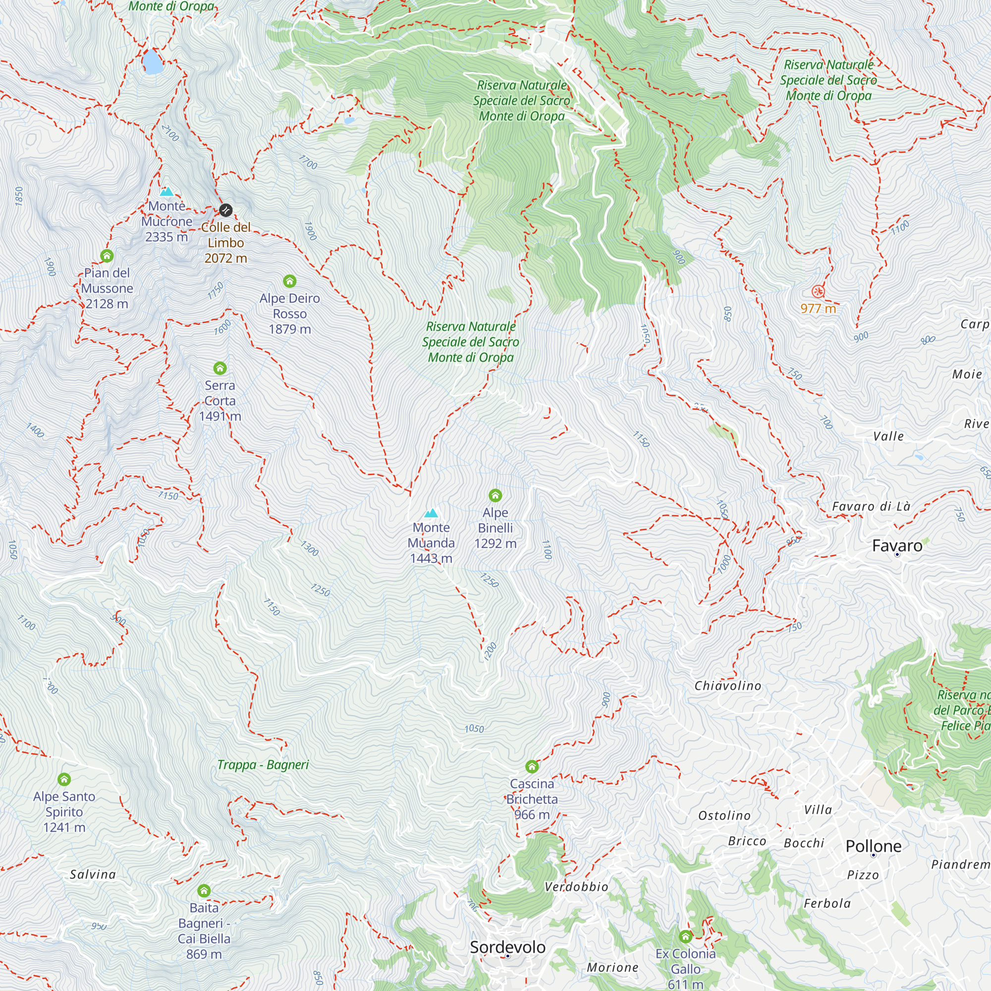 Alpe Binelli map