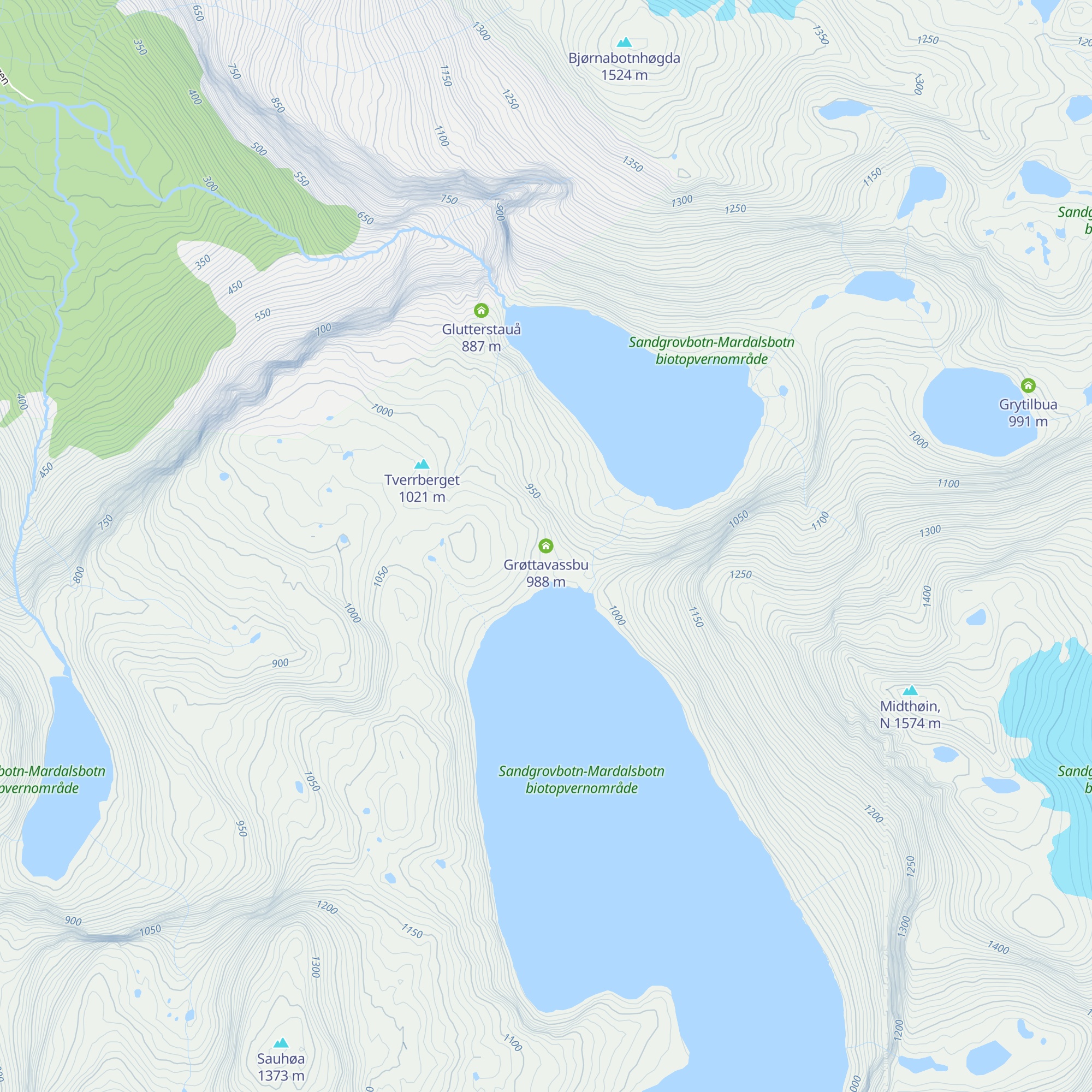 Grøttavassbu map
