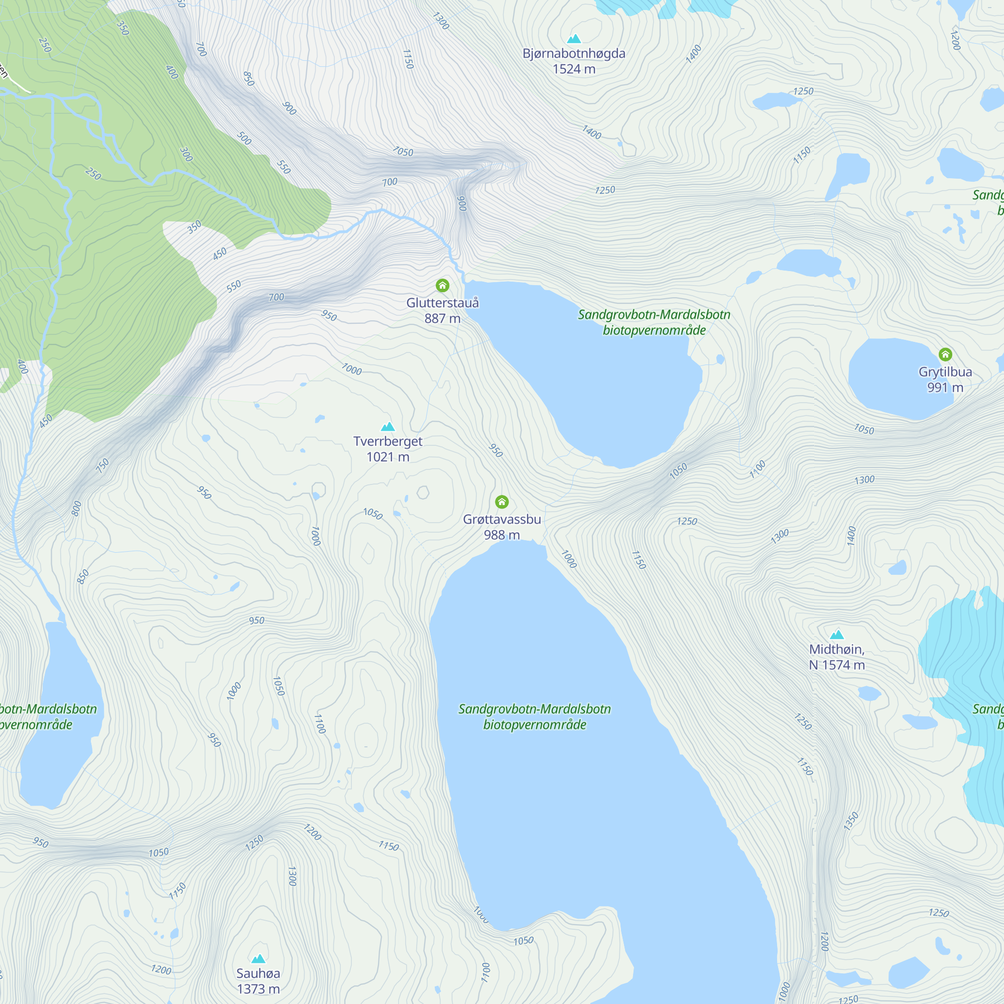 Grøttavassbu map