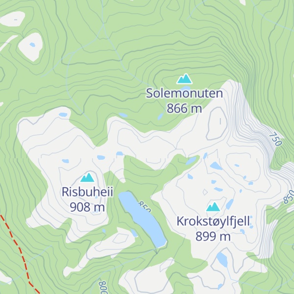 Map of Krokstøylheia
