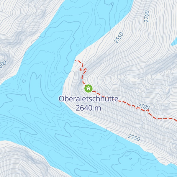 Map of Oberaletschhütte