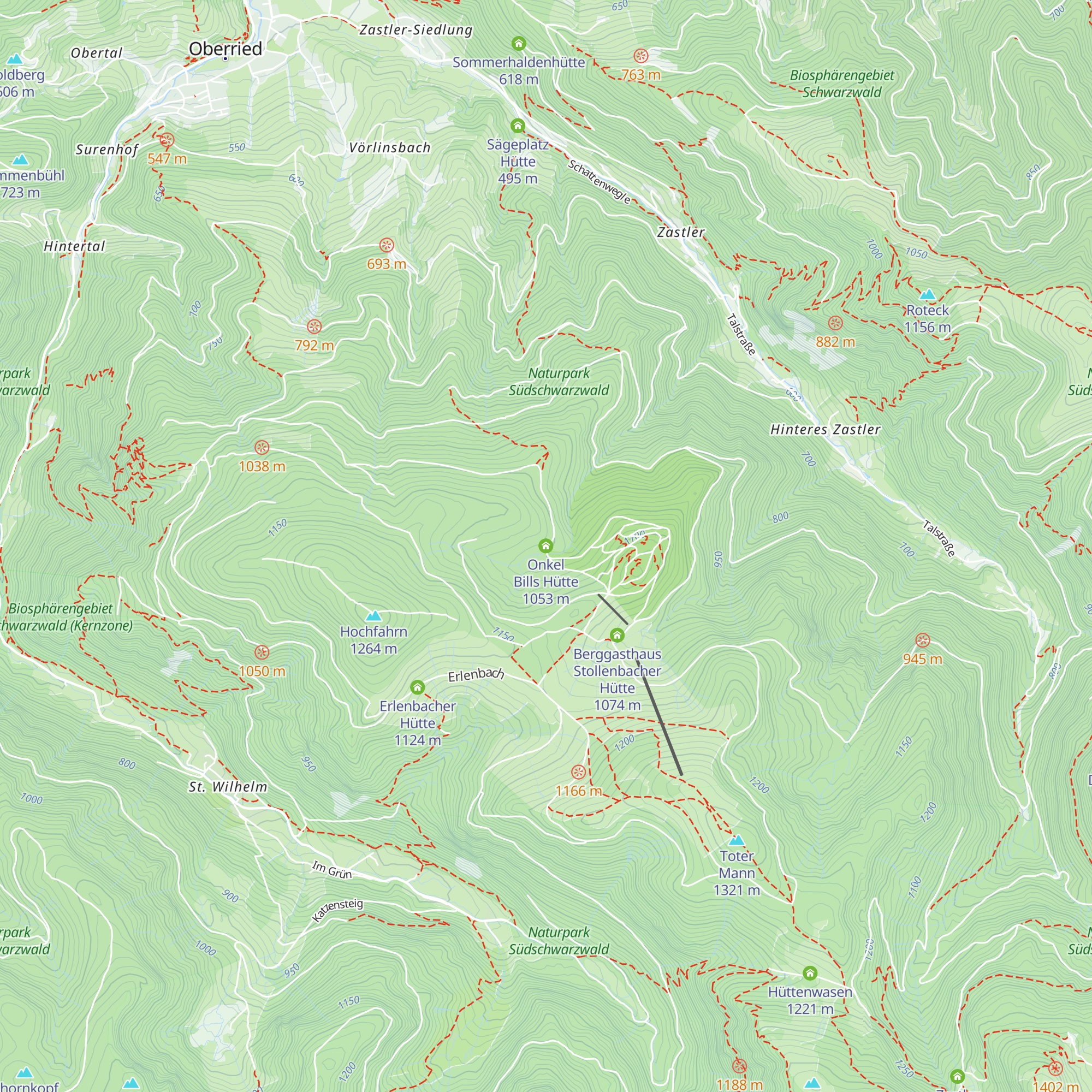 Onkel Bills Hütte map