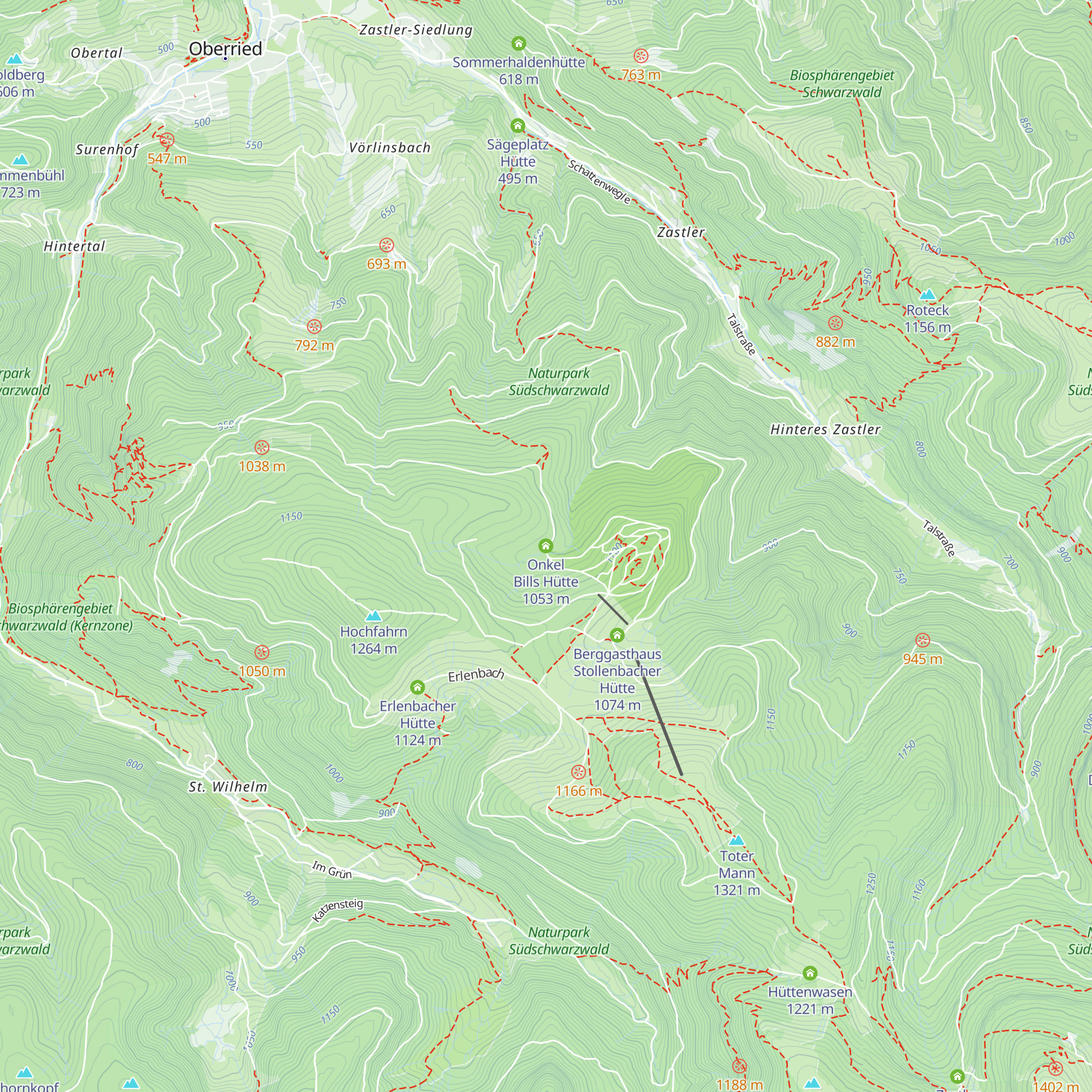 Onkel Bills Hütte map