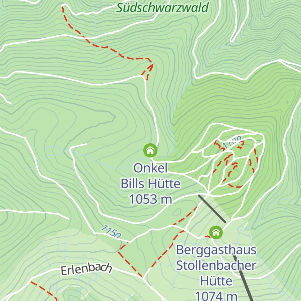 Map of Onkel Bills Hütte