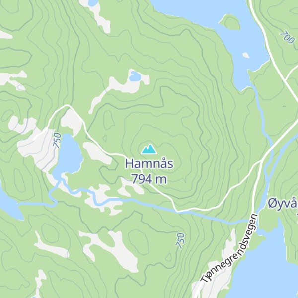 Map of Hamnås