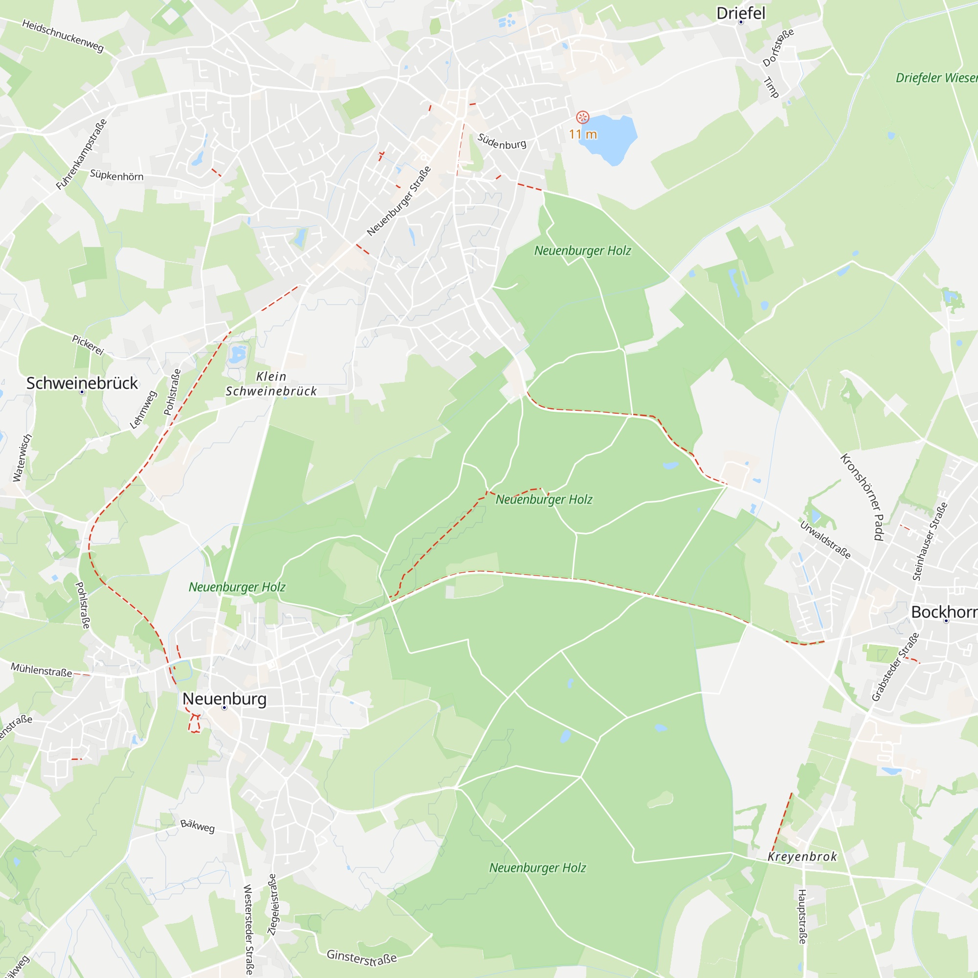Jagdhütte im Neuenburger Urwald map