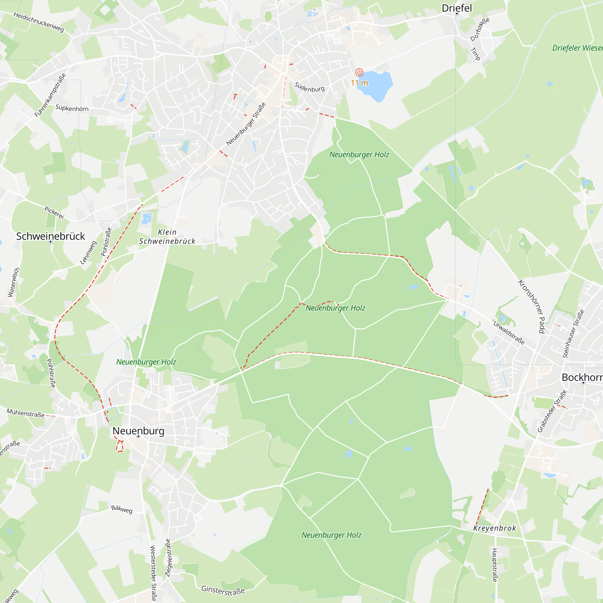 Jagdhütte im Neuenburger Urwald map