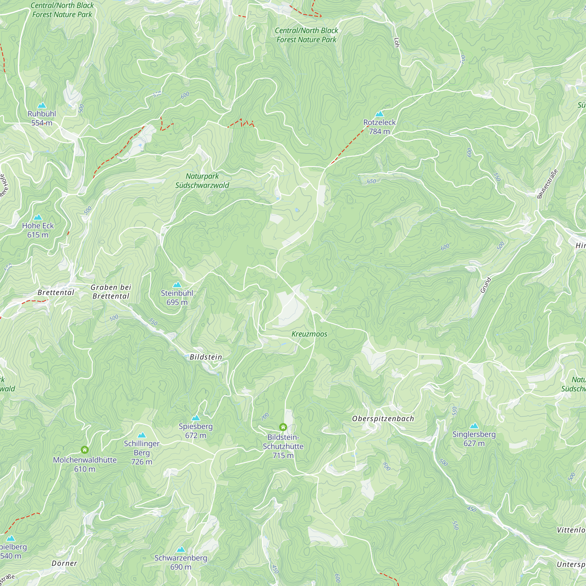 Wanderheim Kreuzmoos map