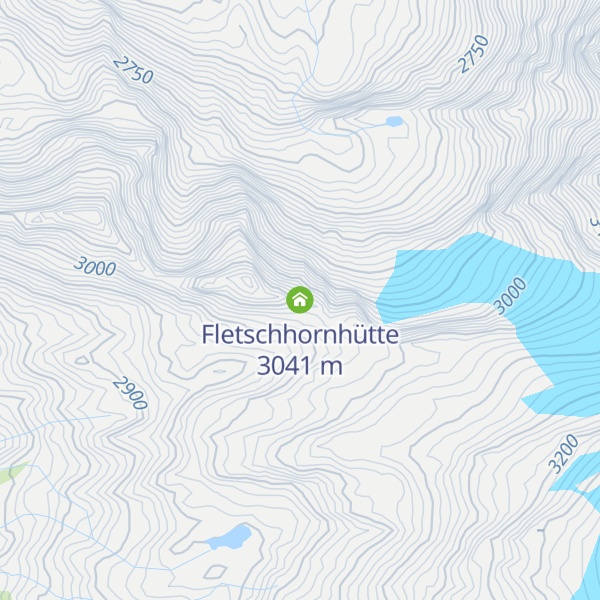 Map of Fletschhornhütte
