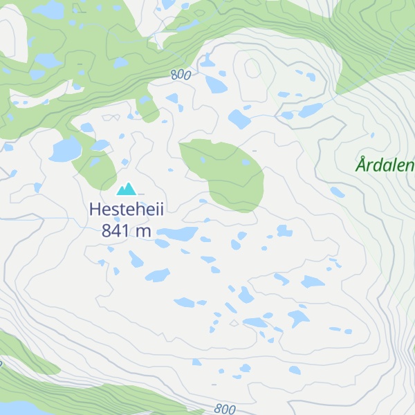 Map of Stuvestølheii